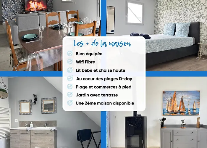 Les Dunes, Maison Neuve 8 P Bien Equipee Jardin Clos, Terrasse Equipee, Parking, Garage A 850 M De La Et Centre Bourg, Sur Plages Du Debarquement Pres Arromanches Et Bayeux, Chiens Bienvenus Tatil Evi