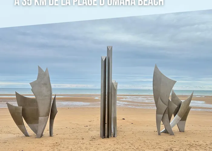 Les Dunes, Maison Neuve 8 P Bien Equipee Jardin Clos, Terrasse Equipee, Parking, Garage A 850 M De La Et Centre Bourg, Sur Plages Du Debarquement Pres Arromanches Et Bayeux, Chiens Bienvenus Tatil Evi *