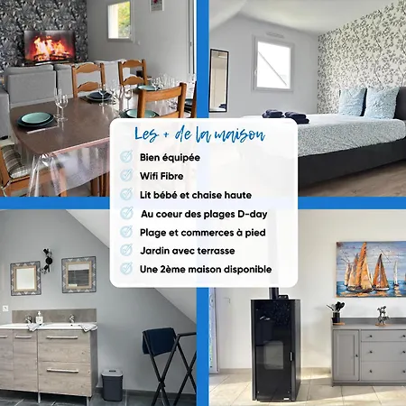 Les Dunes, Maison Neuve 8 P Bien Equipee Jardin Clos, Terrasse Equipee, Parking, Garage A 850 M De La Et Centre Bourg, Sur Plages Du Debarquement Pres Arromanches Et Bayeux, Chiens Bienvenus Semesterbostad